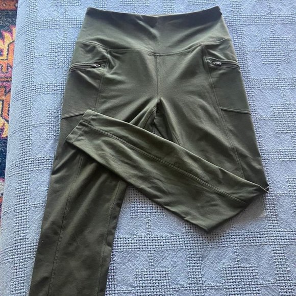Olive Green Eddie Bauer Leggins Size Small - Picture 1 of 7